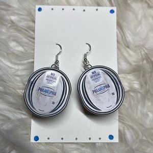 philadelphia cream cheese mini brand earrings new